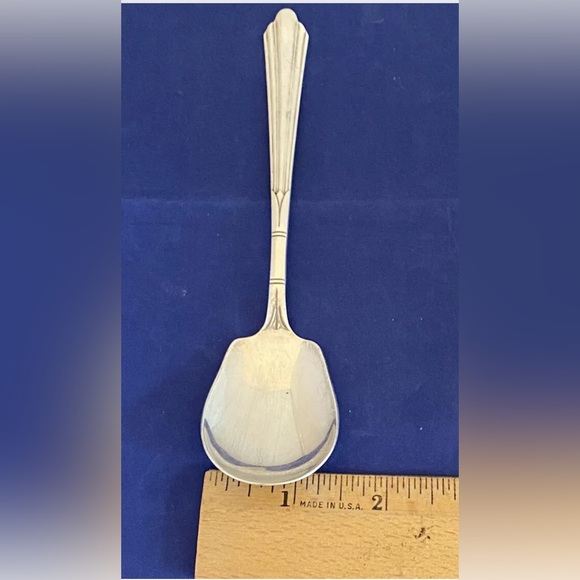 1931 National Imperial Silver Plate Lady Joan 6 1/4” Sugar Spoon Art Deco Style - Picture 10 of 12